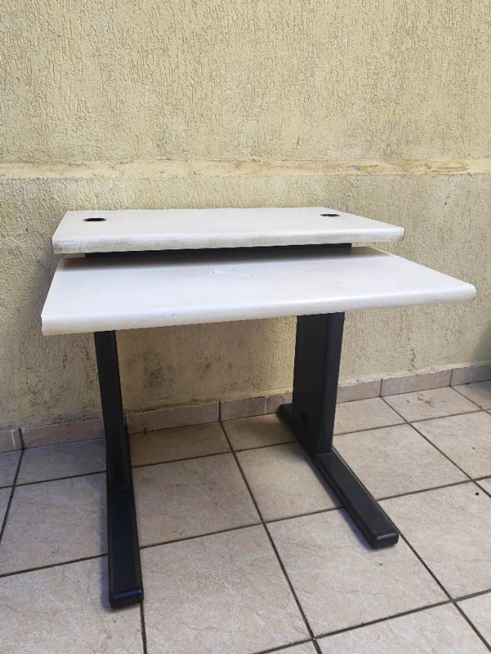 Mesa Escrivaninha Compacta de Computador de 2 Níveis