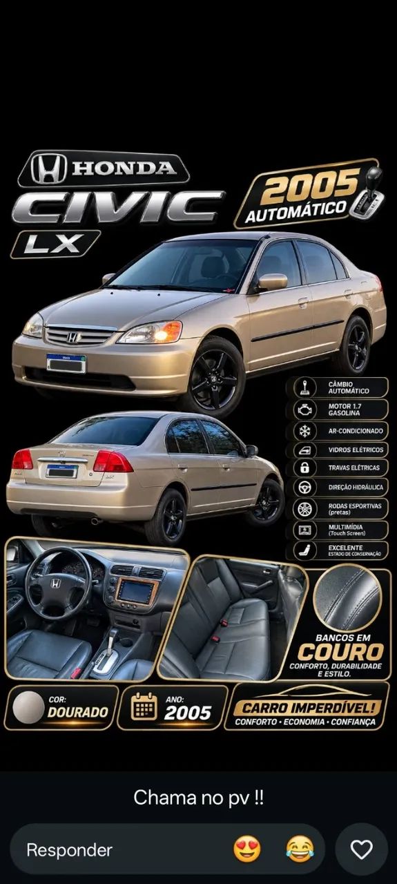 Honda Civic Sedan Lx/lxl 1.7 16V 115cv Aut. 4P 2002