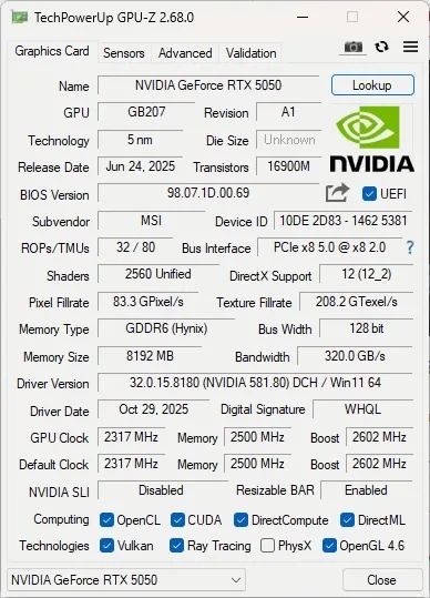 Placa de video GeForce RTX 5050 2 NOVA meses de uso - Foto 2