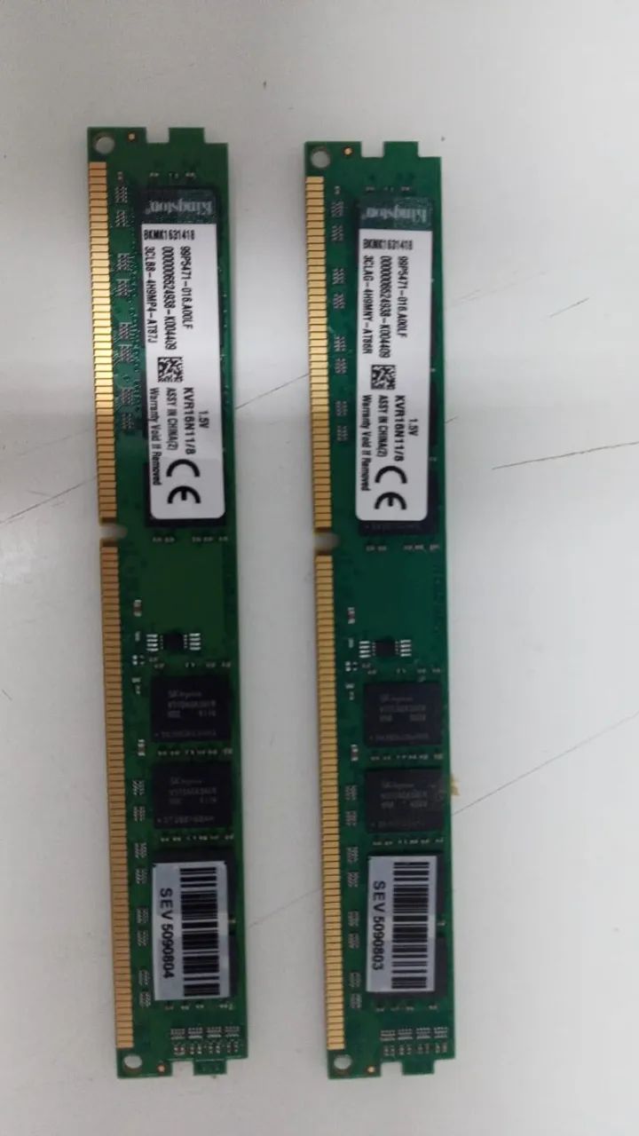 16 gigas DD3 sendo 2x8 gigas e processador core i3