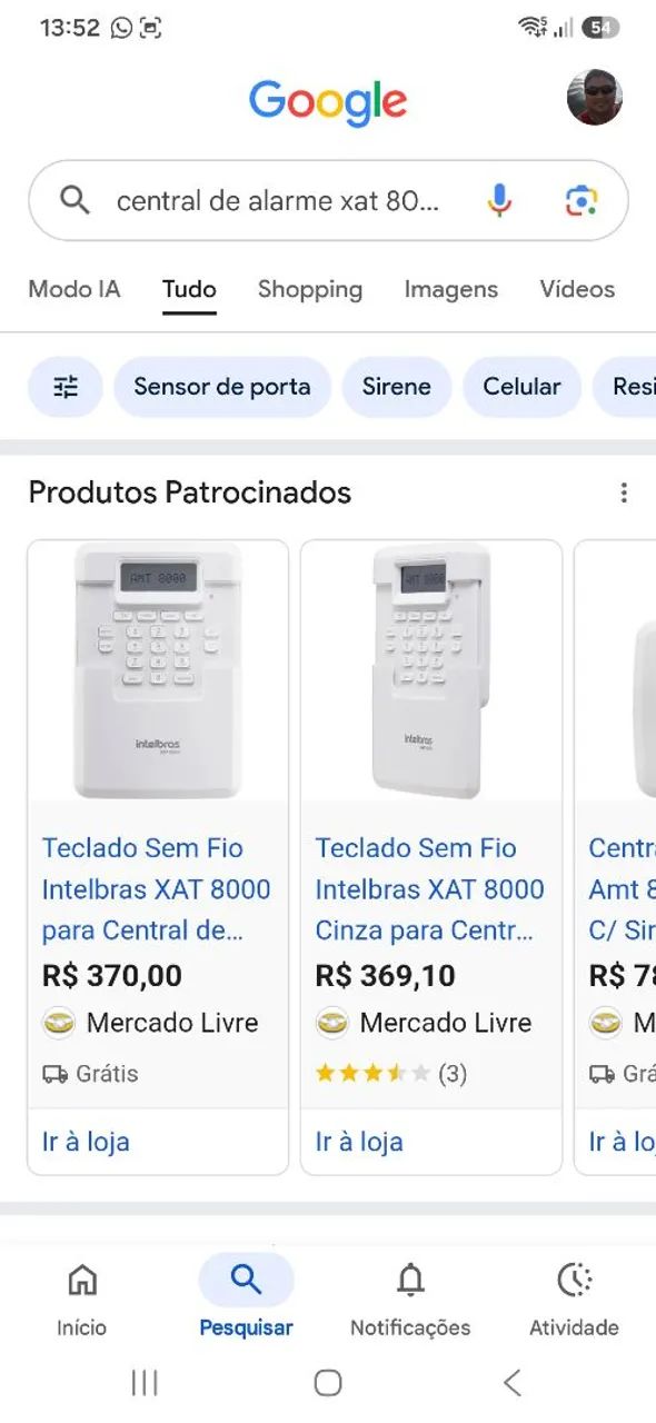 Central de alarme sem fio Intelbras XAT 8000 - Foto 3