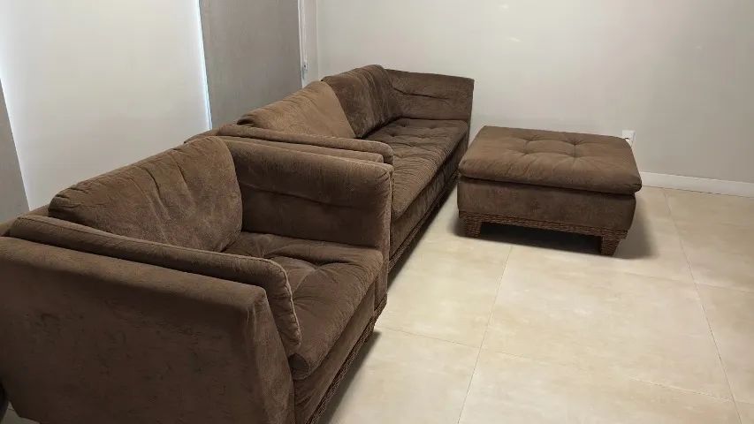 Conjunto de Sofá Marrom super confortável