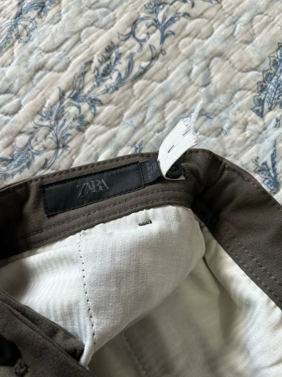 Calça Alfaiataria Zara 42 Verde - Foto 4
