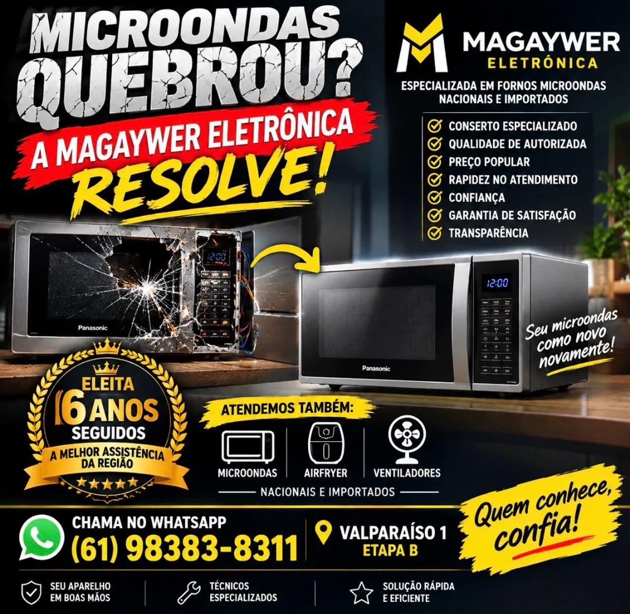 Microondas, Airfryer e outros com defeitos