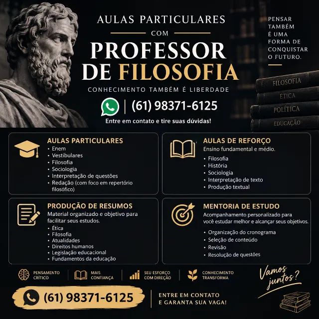 Profssor: aulas de reforço e afins 