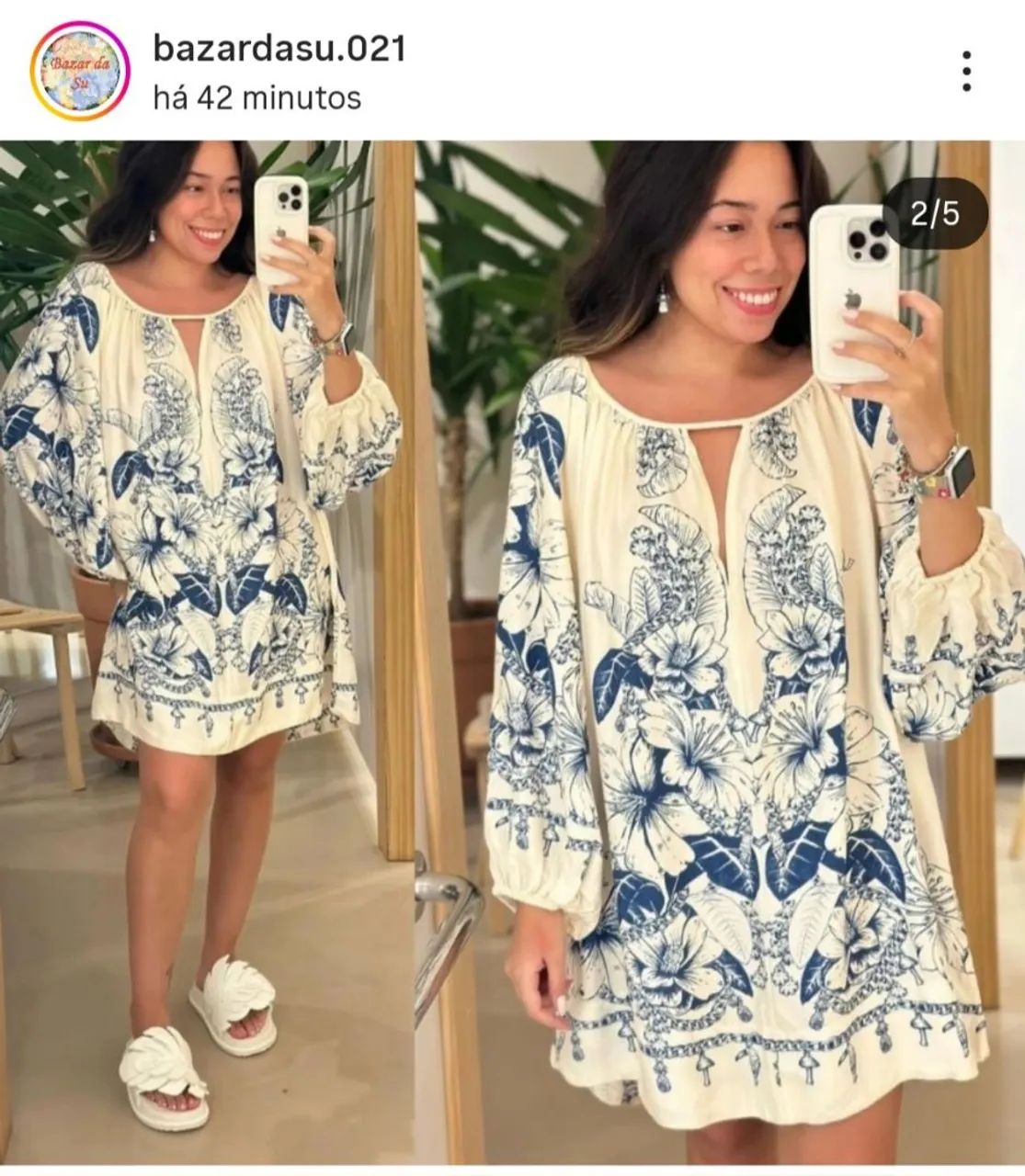 Vestido curto brilho de cor Farm - Foto 2