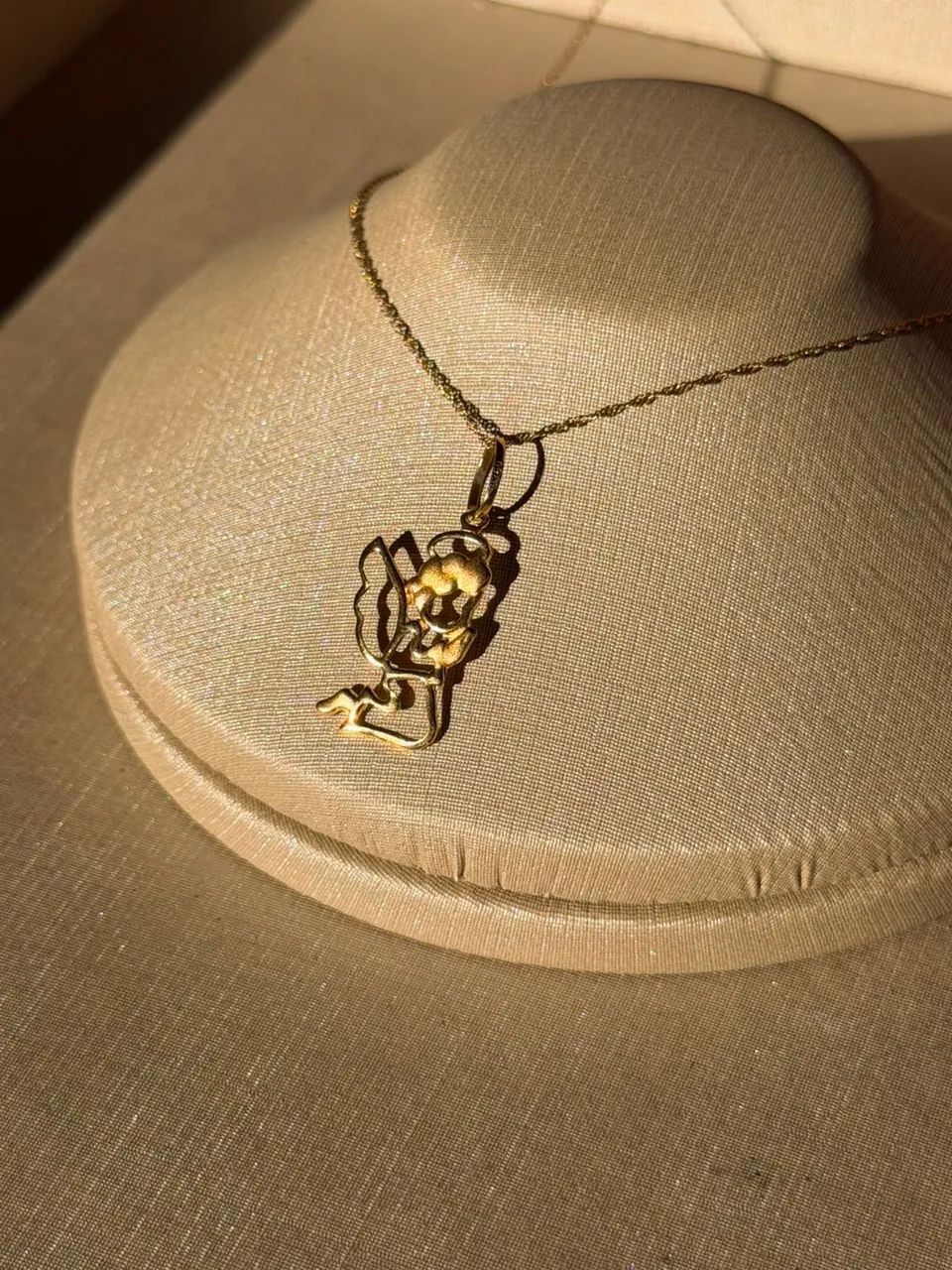 Pingente e corrente femina nem ouro 18k - Foto 2