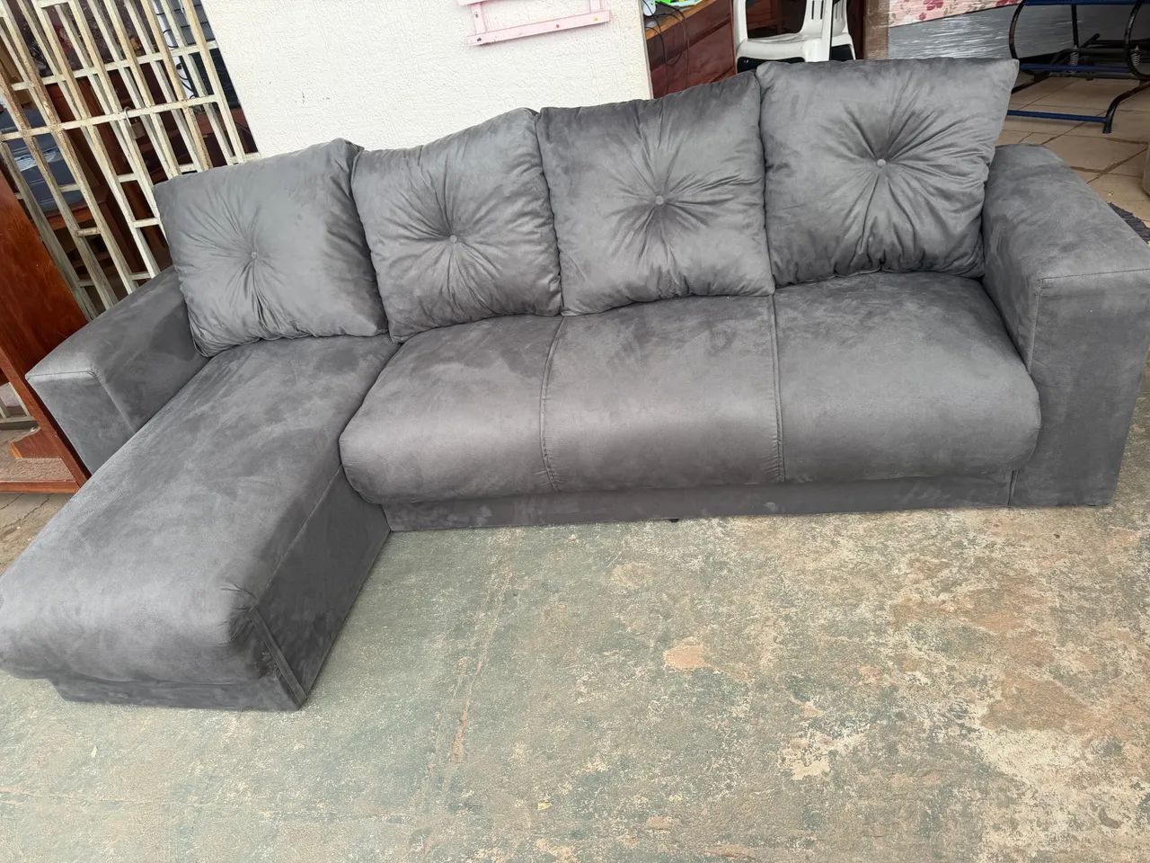 Sofá novo chaise 4 lugares  - Foto 4