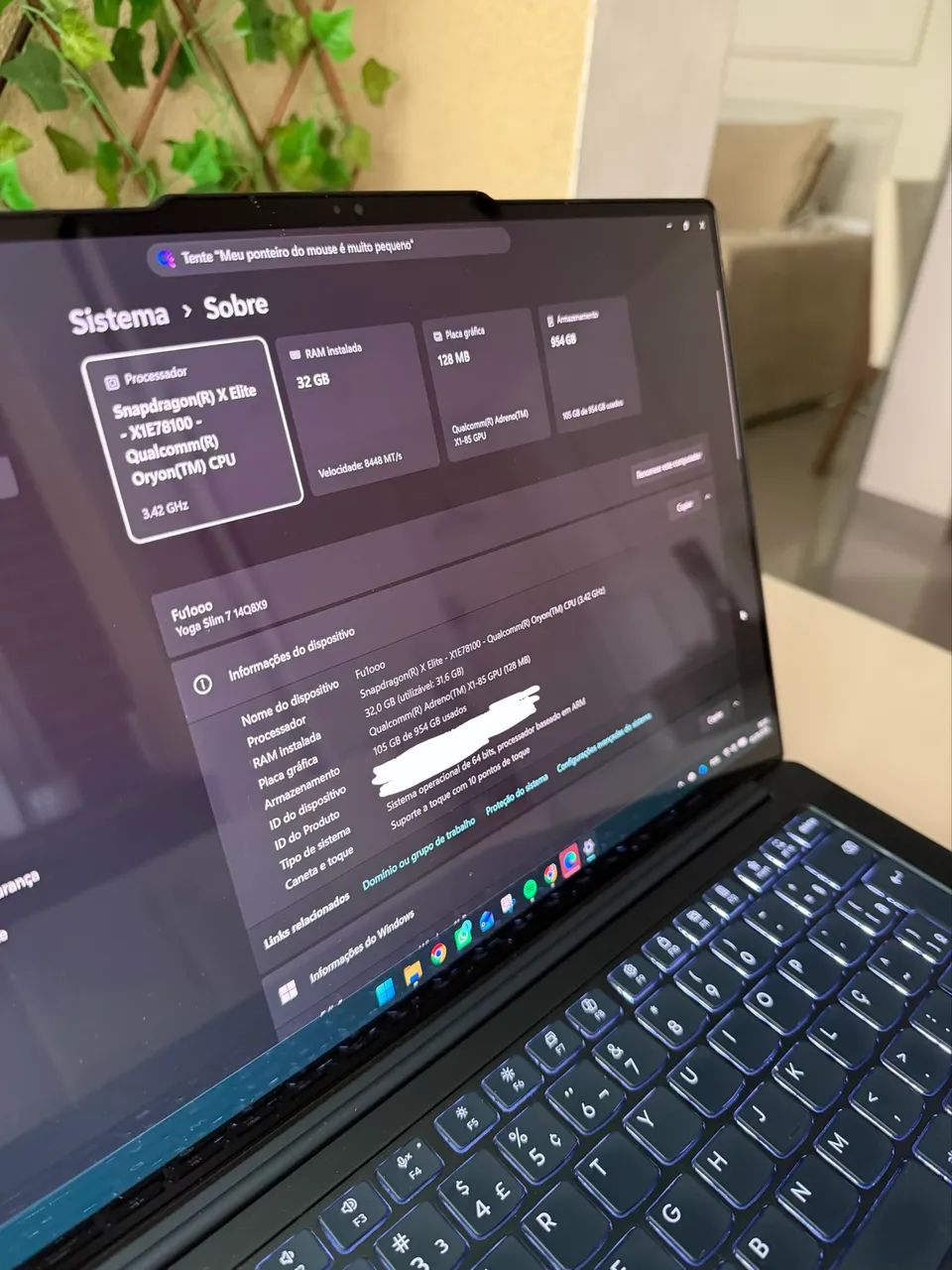Raríssimo - Notebook Lenovo Yoga Slim 7X - Foto 3