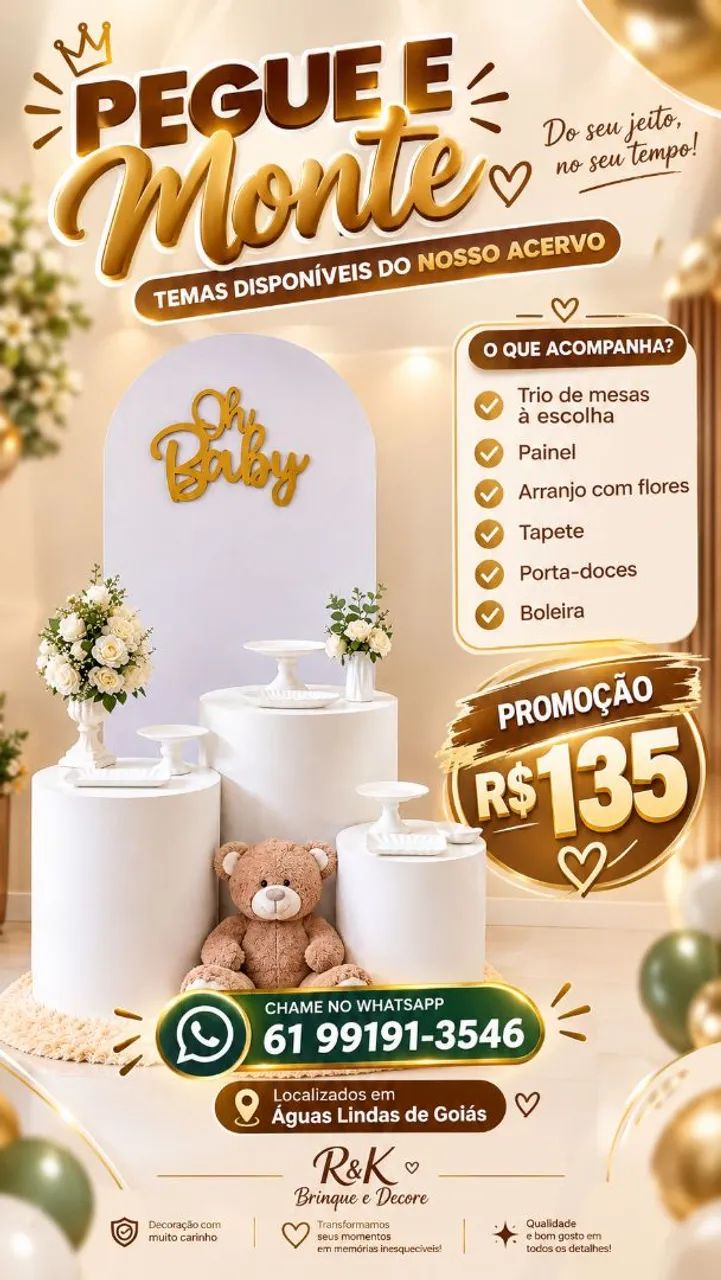 Promoção pegue e monte 