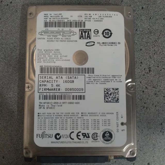  HD 160GB SATA 2.5 Notebook / PS3 / PC Fujitsu Formatado NTFS