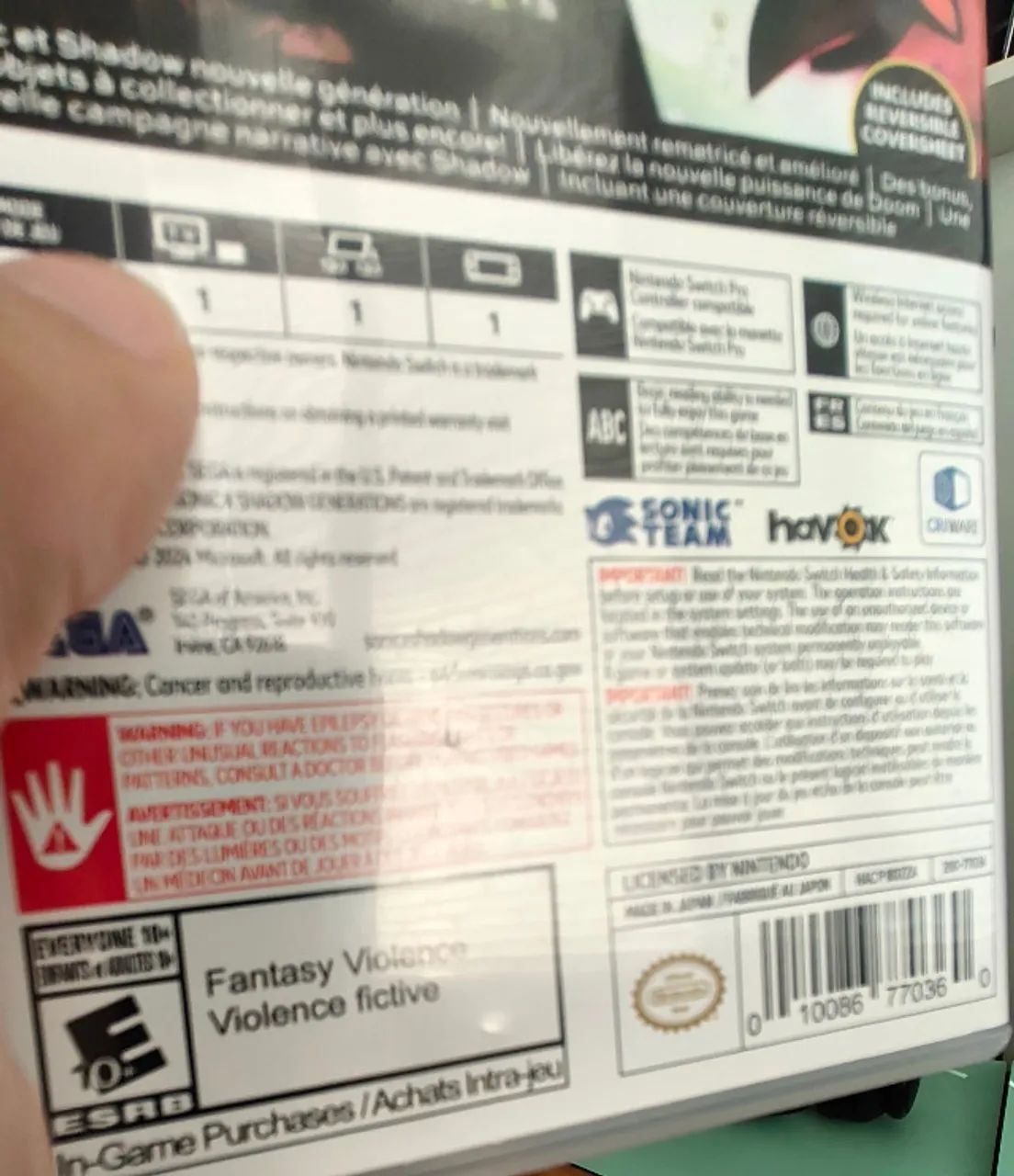 Jogo Sonic X Shadow Generations - Nintendo Switch - Foto 5