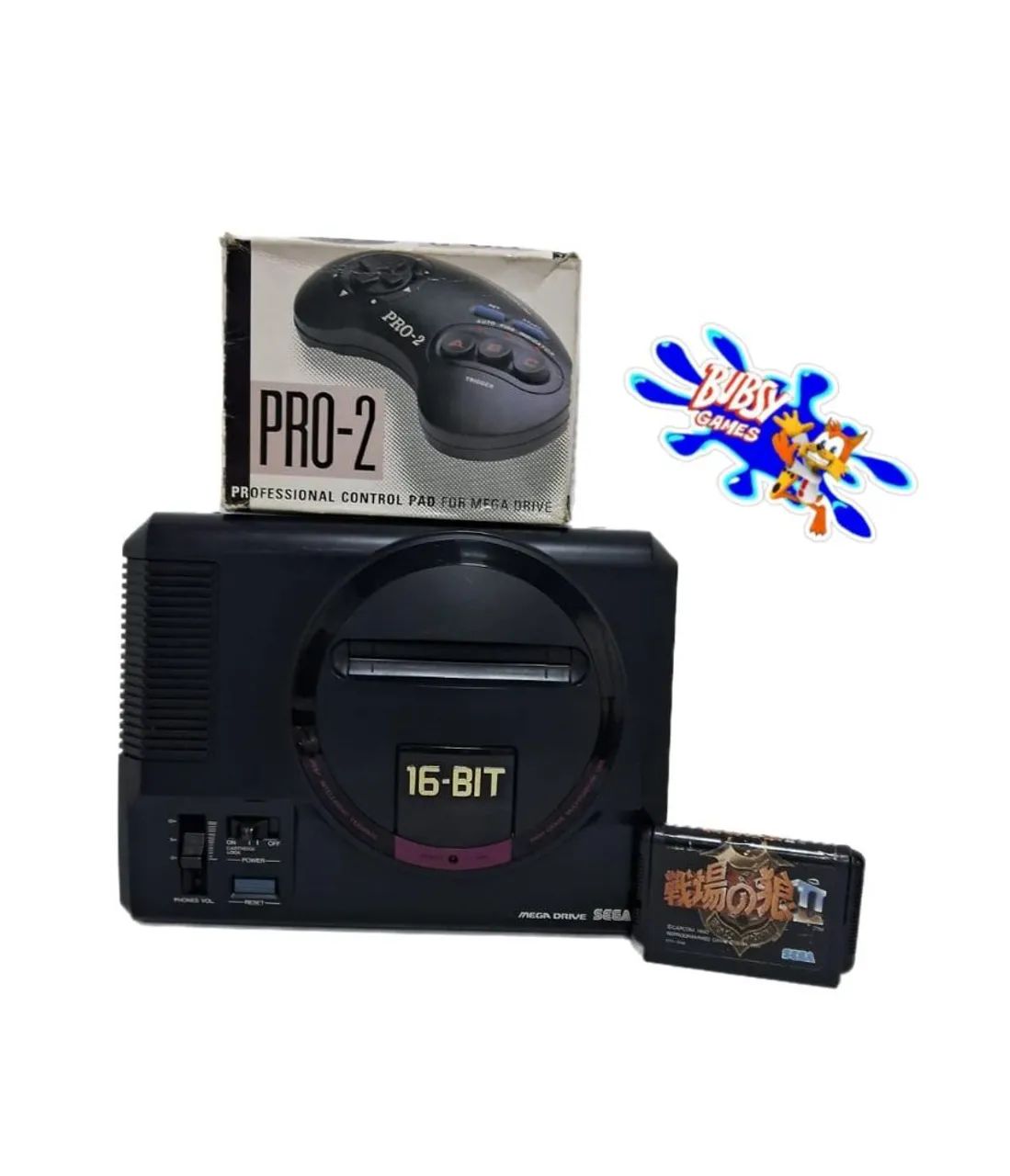 Mega drive japonês + jogo de brinde 