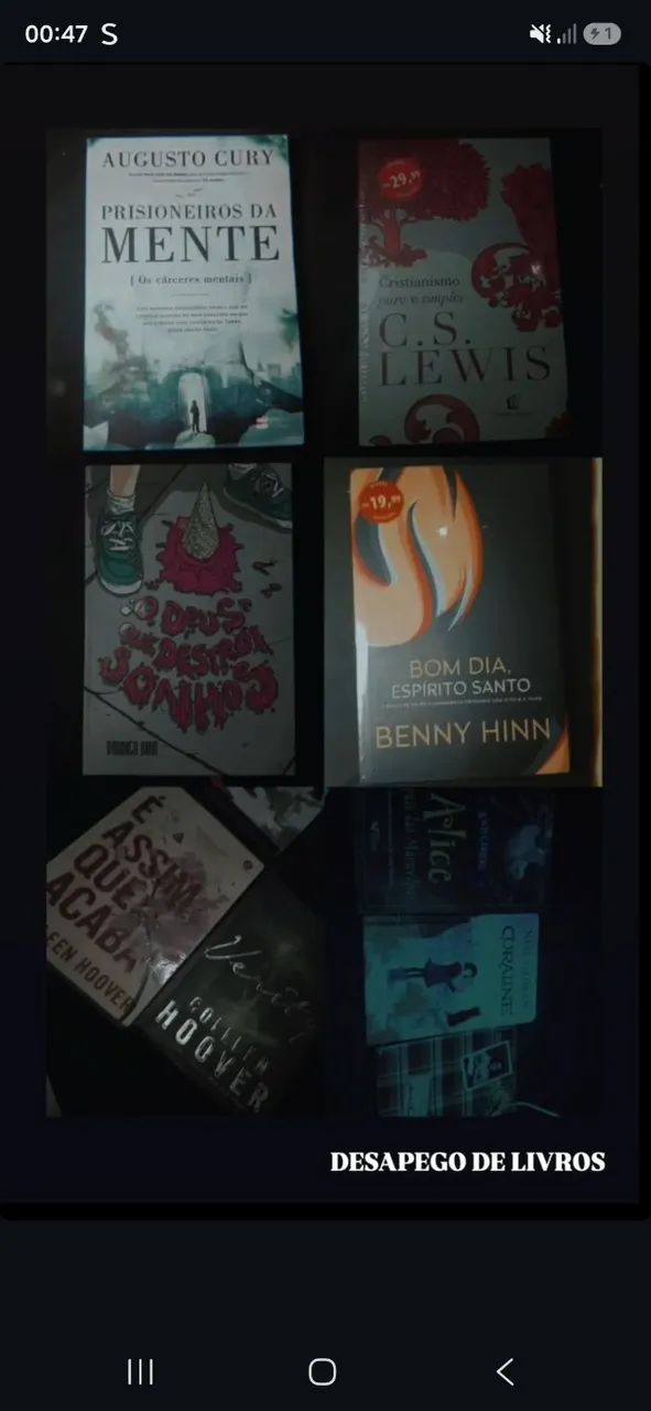 Desapegos sapato e livros