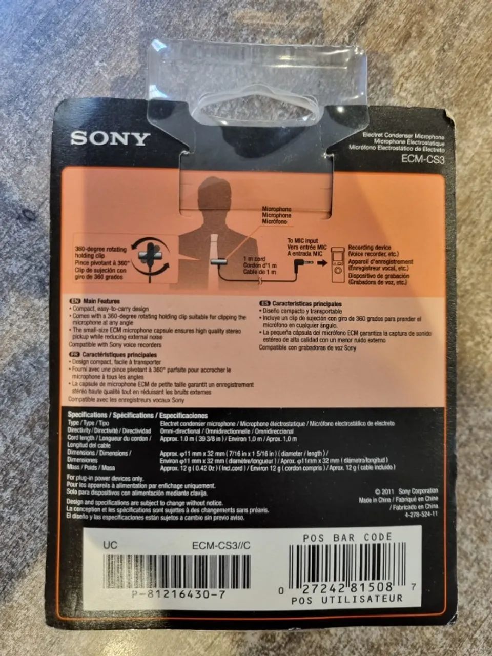 MICROFONE DE LAPELA - SONY NOVO! - Foto 3