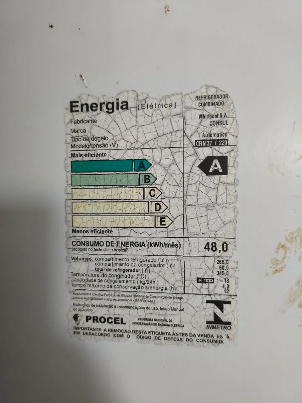 Geladeira Consul com defeito  - Foto 4