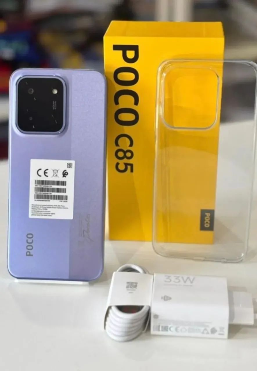 XIAOMI POCO C85 128GB/6GB RAM - APARELHO CELULAR NOVO