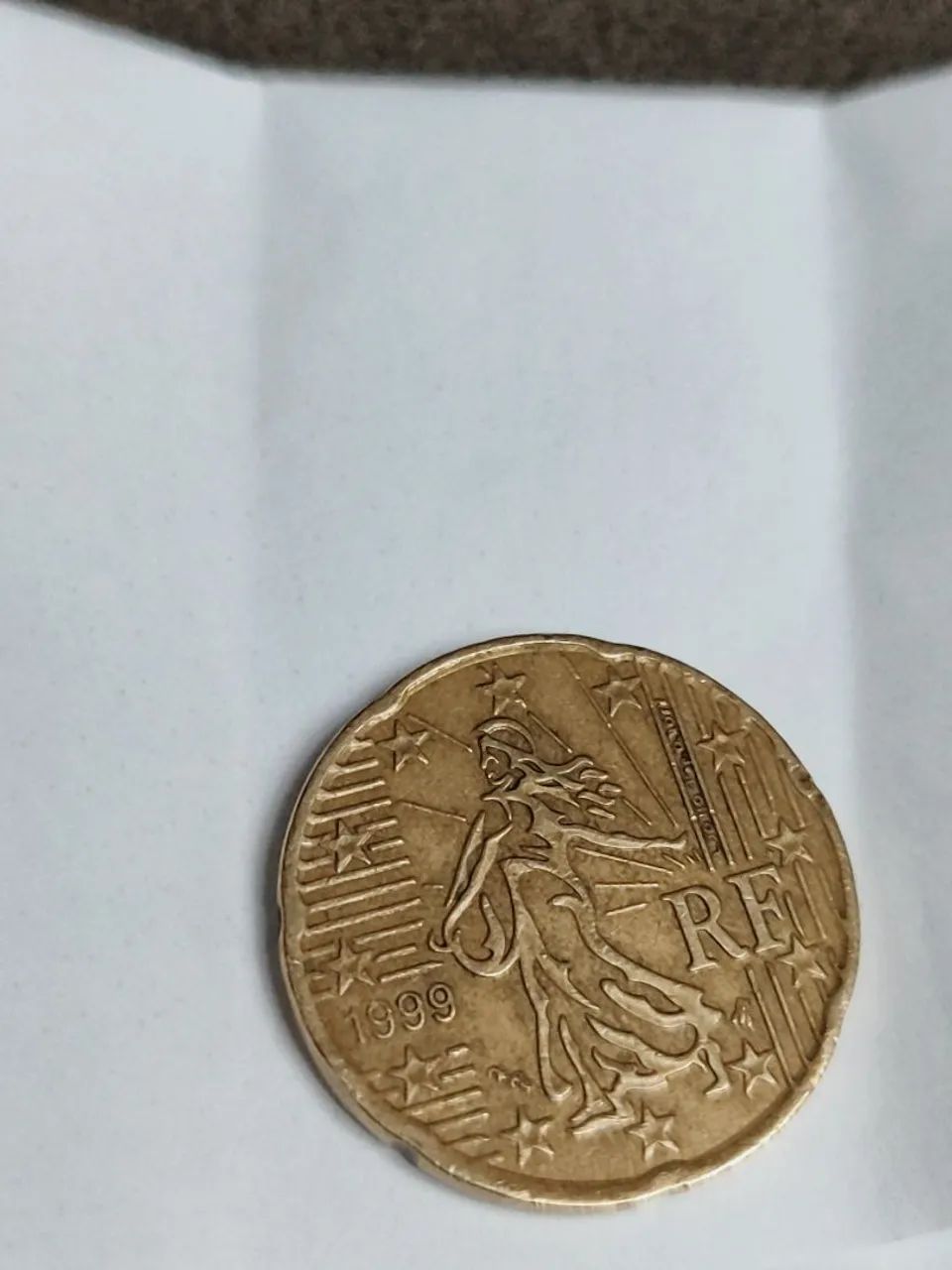 Moeda FRANCESA Antiga - 20 Euro Cent 1999 - Foto 4