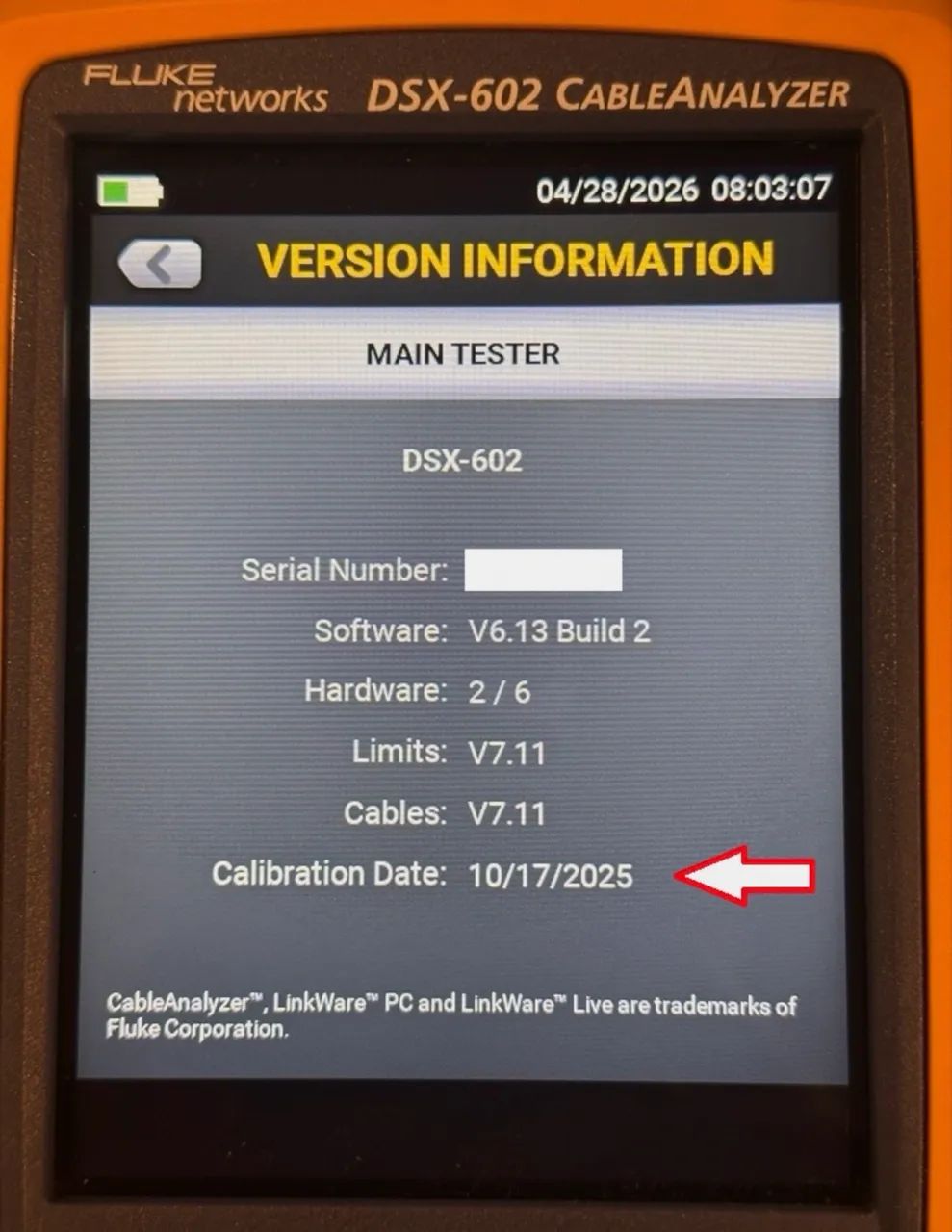 Certificador de rede Fluke DSX-602  - Foto 4