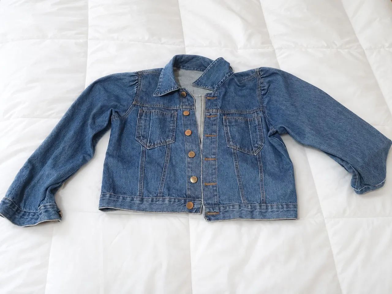  jaqueta Jeans azul super estilosa 