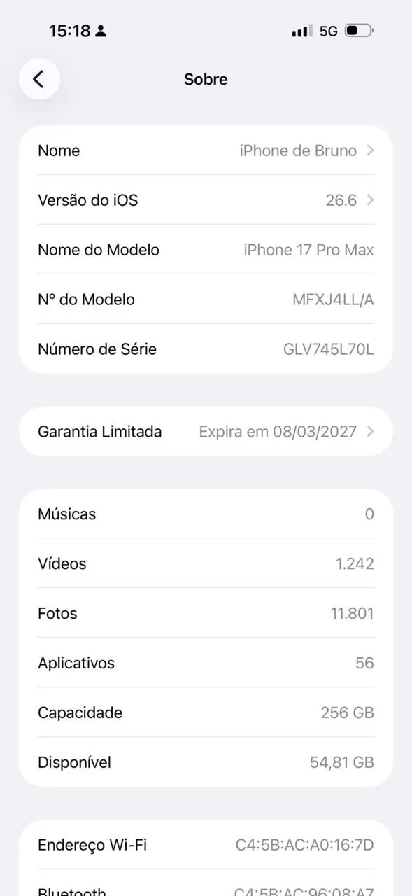 iPhone 17 pro max 256gb