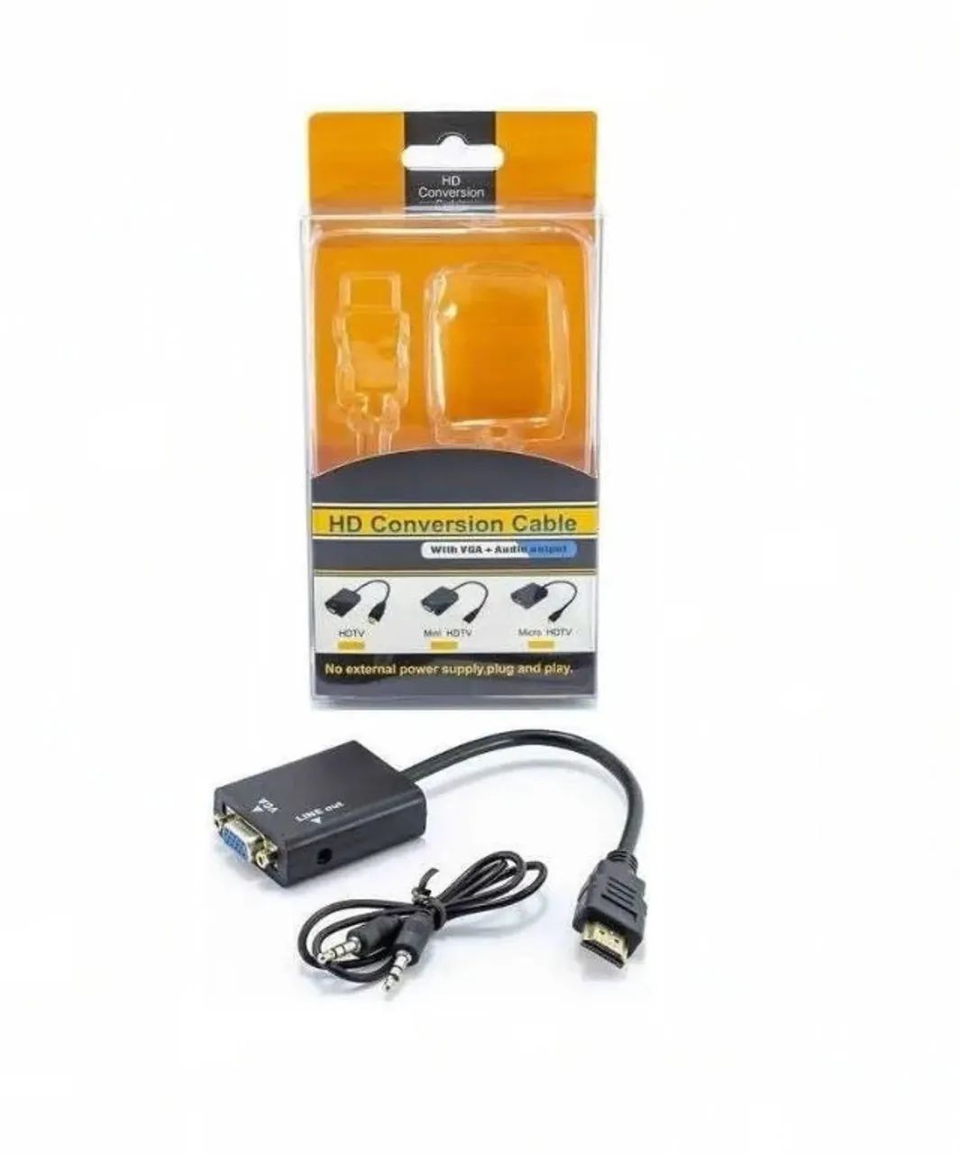 Cabo Conversor Hdmi Para Vga Com Saída De Áudio - Foto 5