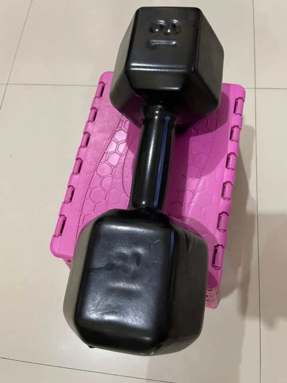 Halter de 18kg emborrachado individual  - Foto 2