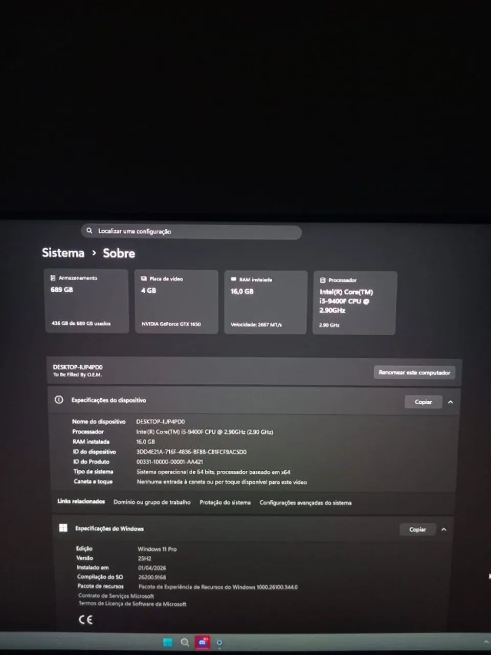 PC GAMER - i5 + GTX 1650 | 16GB RAM - Foto 2