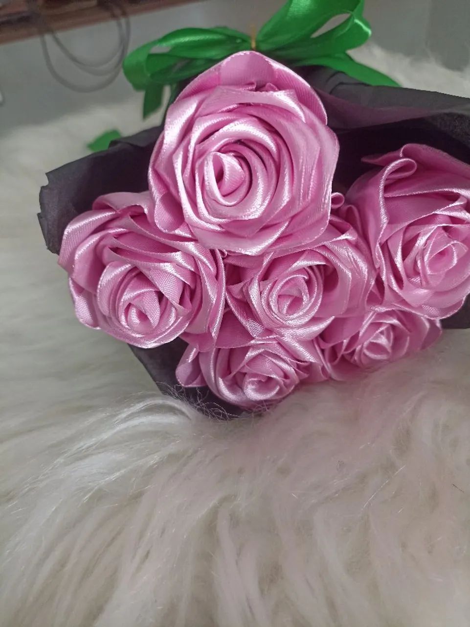 Buquê Rosas Eterna de cetim  - Foto 4
