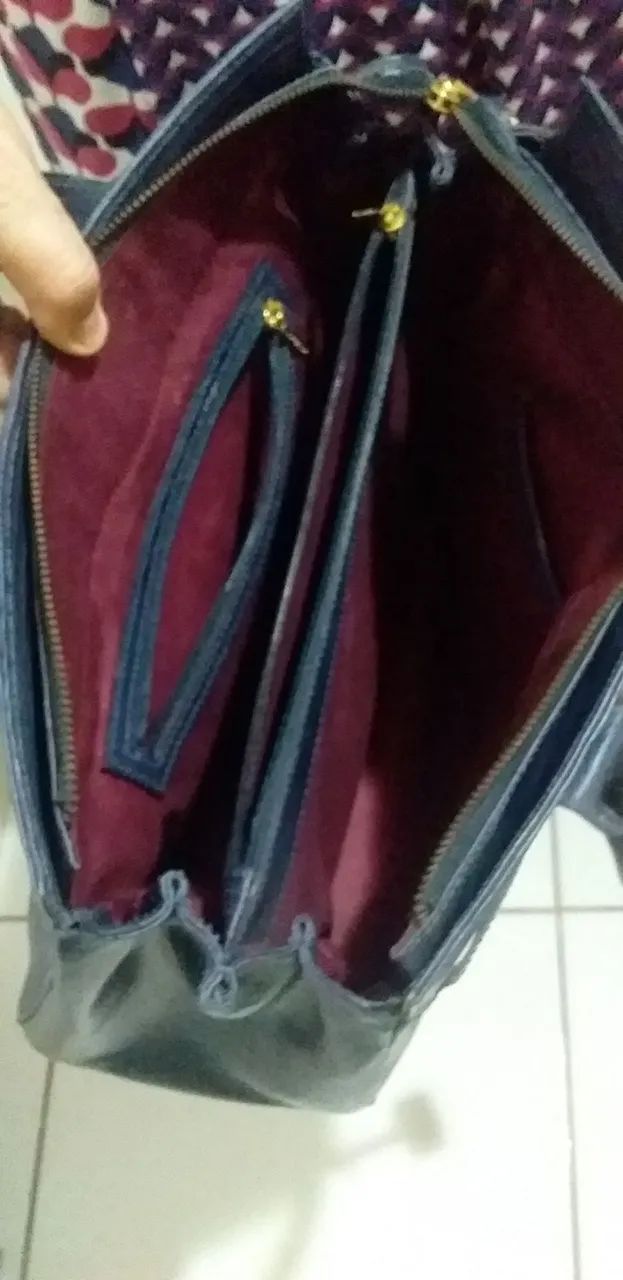 Nova Bolsa couro corello azul - Foto 4