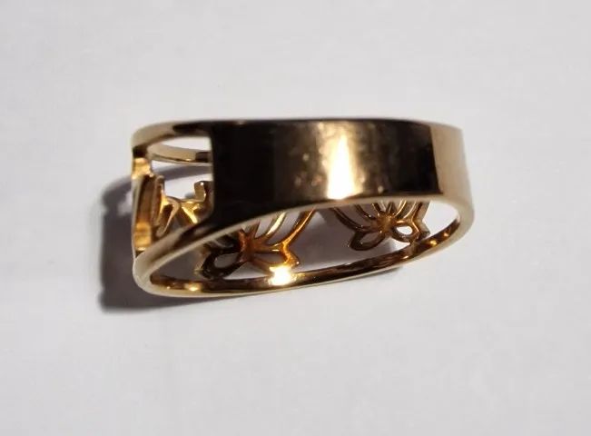 Anel Dourado Flor de Lótus - Foto 3