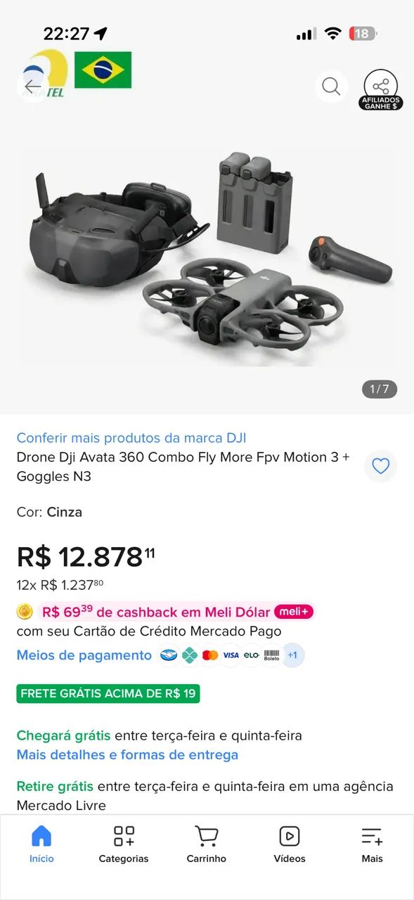 Drone DJI Avata360 - Combo Fly More com controle com tela - Foto 2