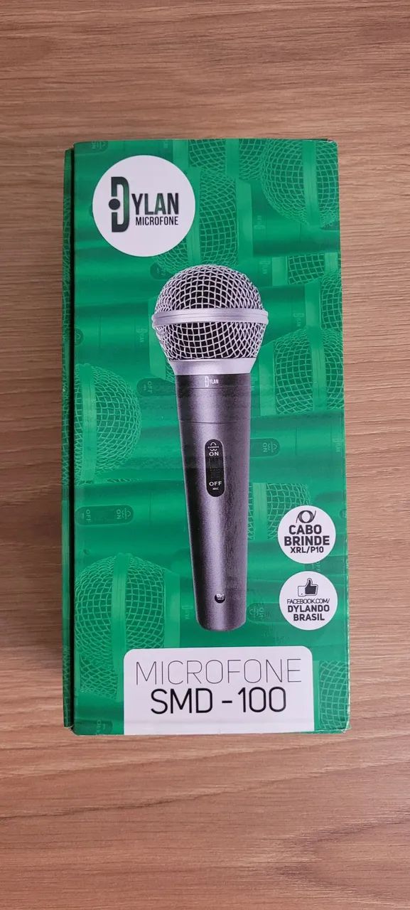 Microfone com pedestal- Novo