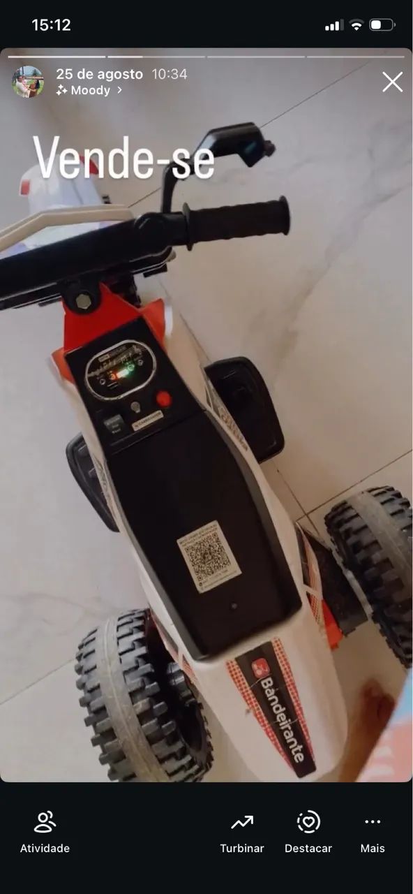 Moto elétrica infantil  - Foto 4
