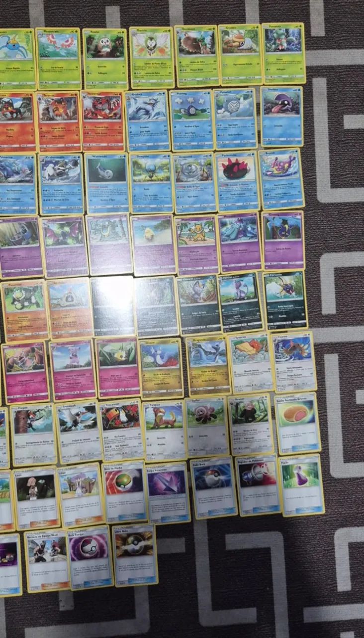 Lote pokemon 104 cards Sol e Lua sem repeticao - Foto 2