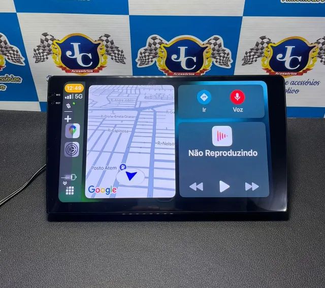 Multimídia Som Tela Painel 2din 9 Polegadas Android Carplay IOS GPS Youtube - Foto 3