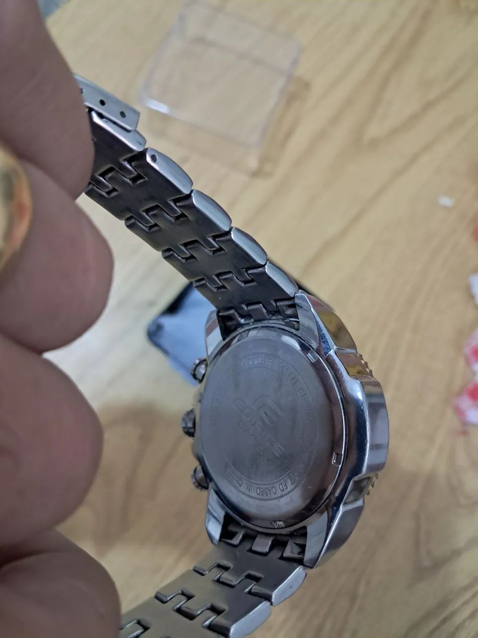 Relógio Casio Edifice Ef-558d-7avudf  Cronógrafo série ouro  - Foto 3