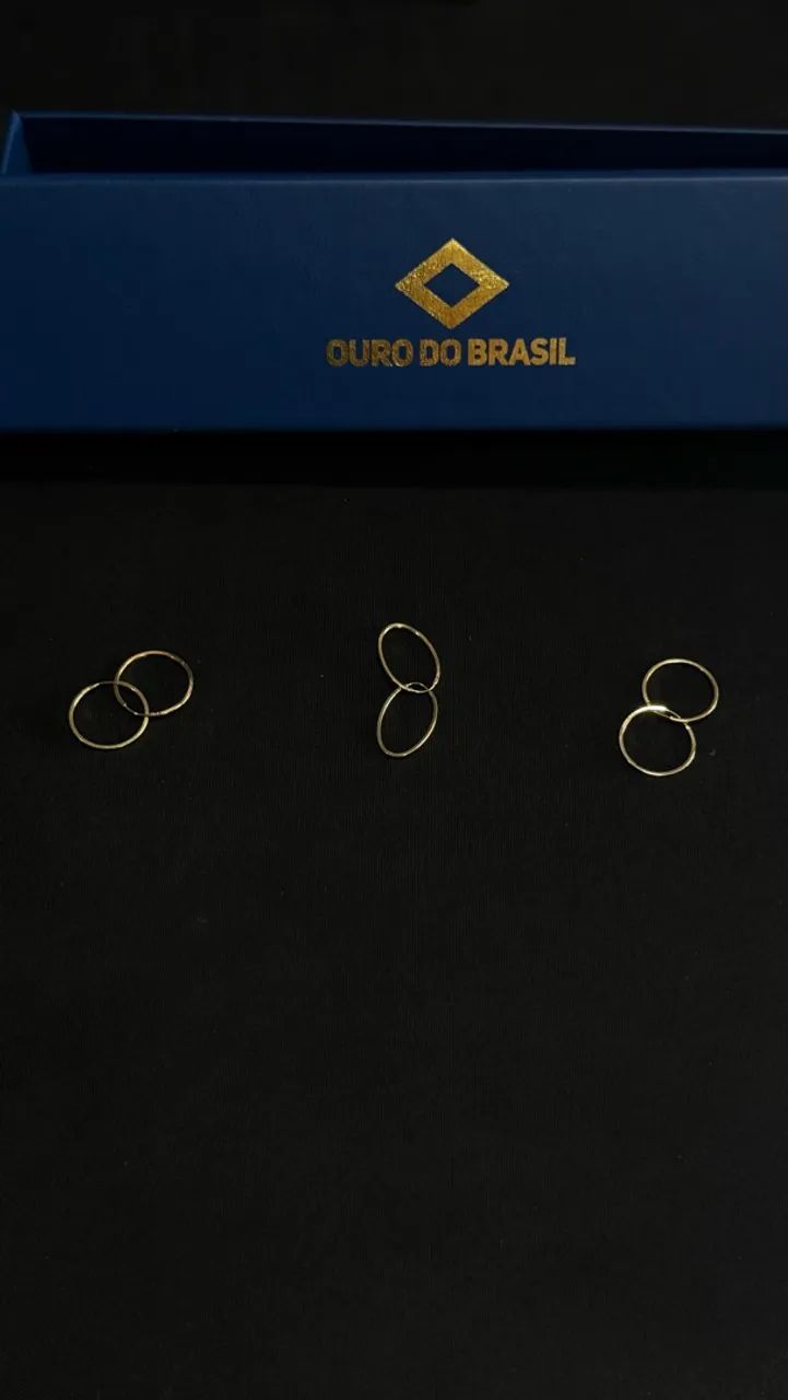 Brincos Argolas Ouro 18K - Foto 2