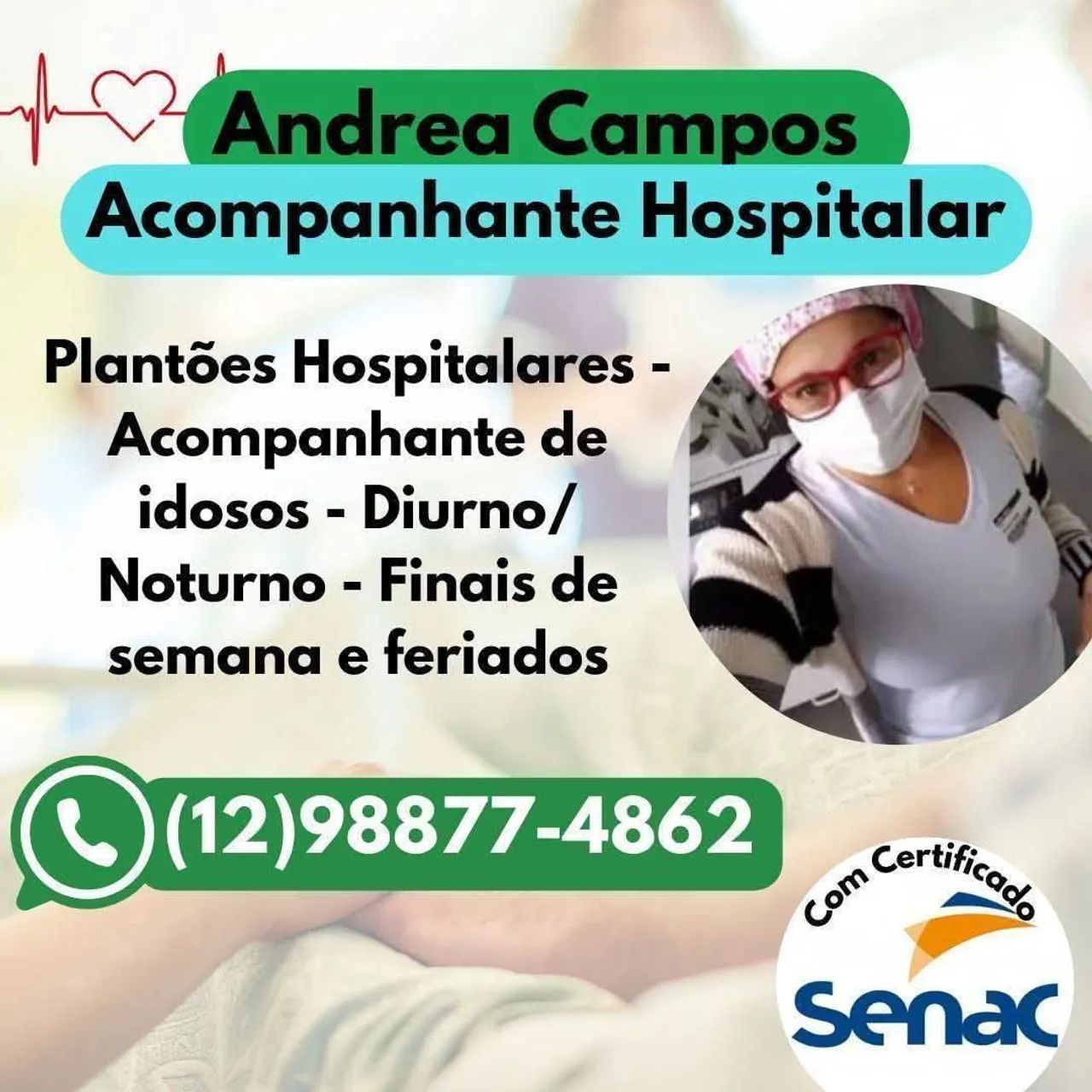 Acompanhante Hospitalar - Cuidadora de idosos