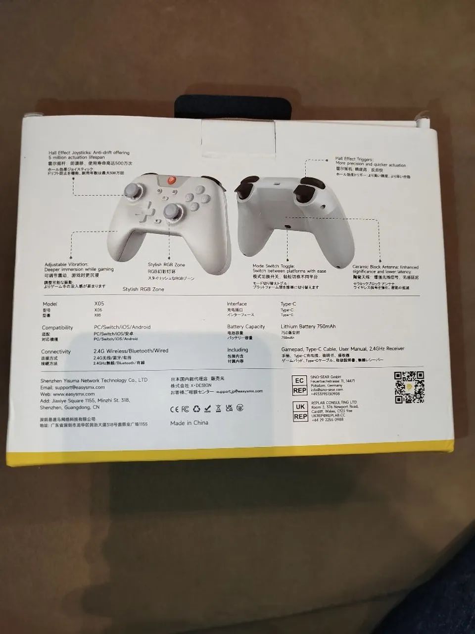 Controle hall efect multiplataforma EasySMX X05 Branco NUNCA UTILIZADO E NA CAIXA. - Foto 5