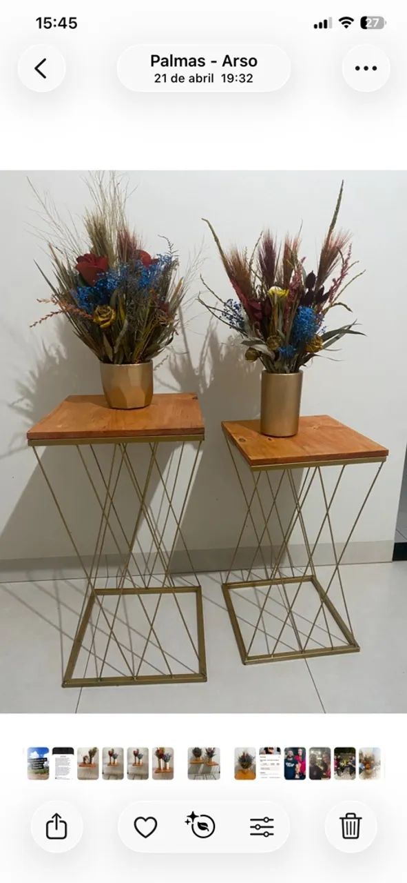 Trio de mesas para decoração  - Foto 3