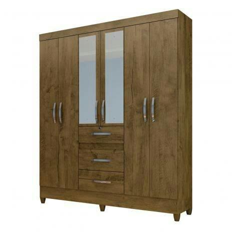 Guarda Roupa Casal Itatiba Branco Moval 6 portas - Foto 2