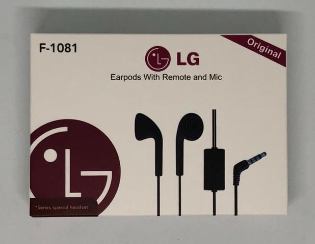 Fone de Ouvido LG com Fio e Microfone F-1081 Produto Novo na Caixa