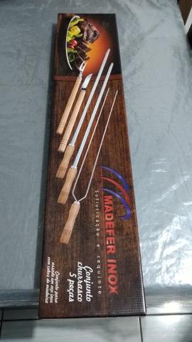 R$60,00 - Vendo Conjunto para Churrasco 5 peças - Foto 6