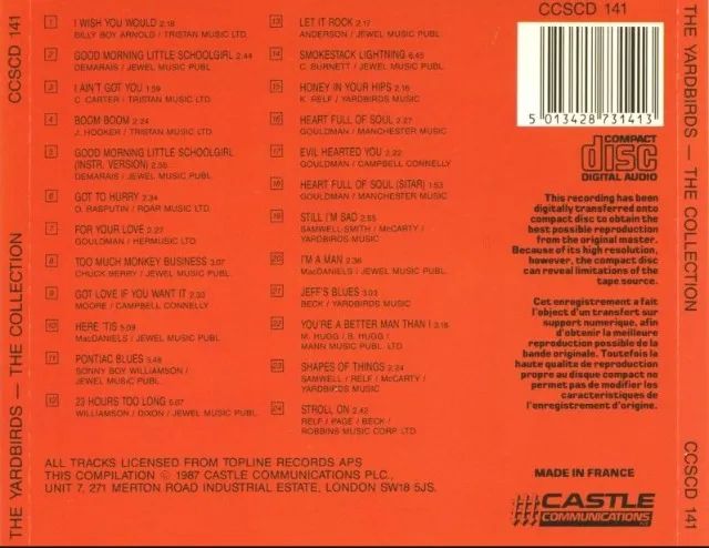 Cd The Yardbirds - The Collection Castle - Foto 2