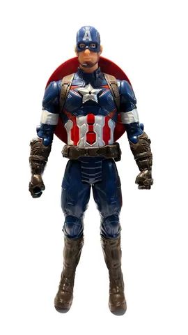 Boneco importado articulado capitão América 30cm com sons  - Foto 2