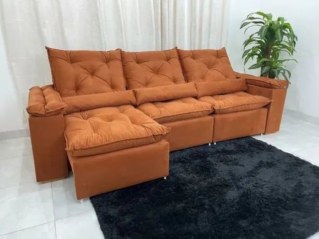 sofá retrátil e reclinável 3 módulos 2,70 várias cores - Foto 4