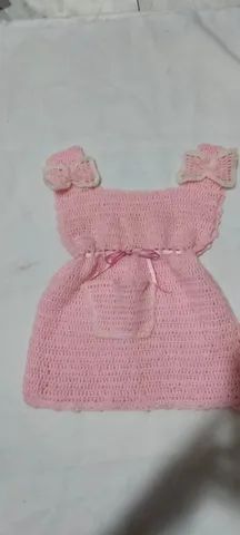 Vestido infantil de croche para 4 anos