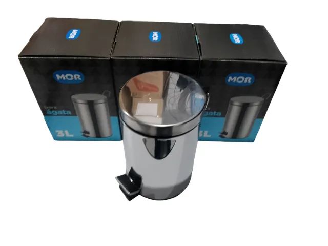 Lixeira Inox 3 Litros Ágata - Foto 6