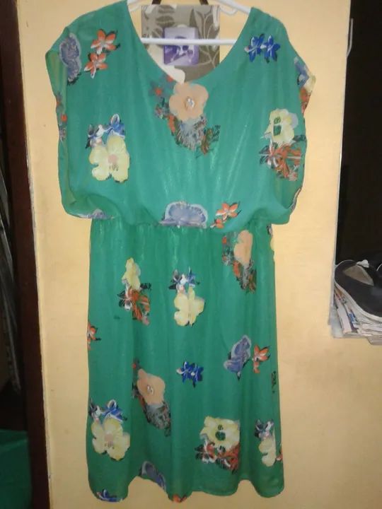 Desapego vestido Verde Estampado - Foto 2